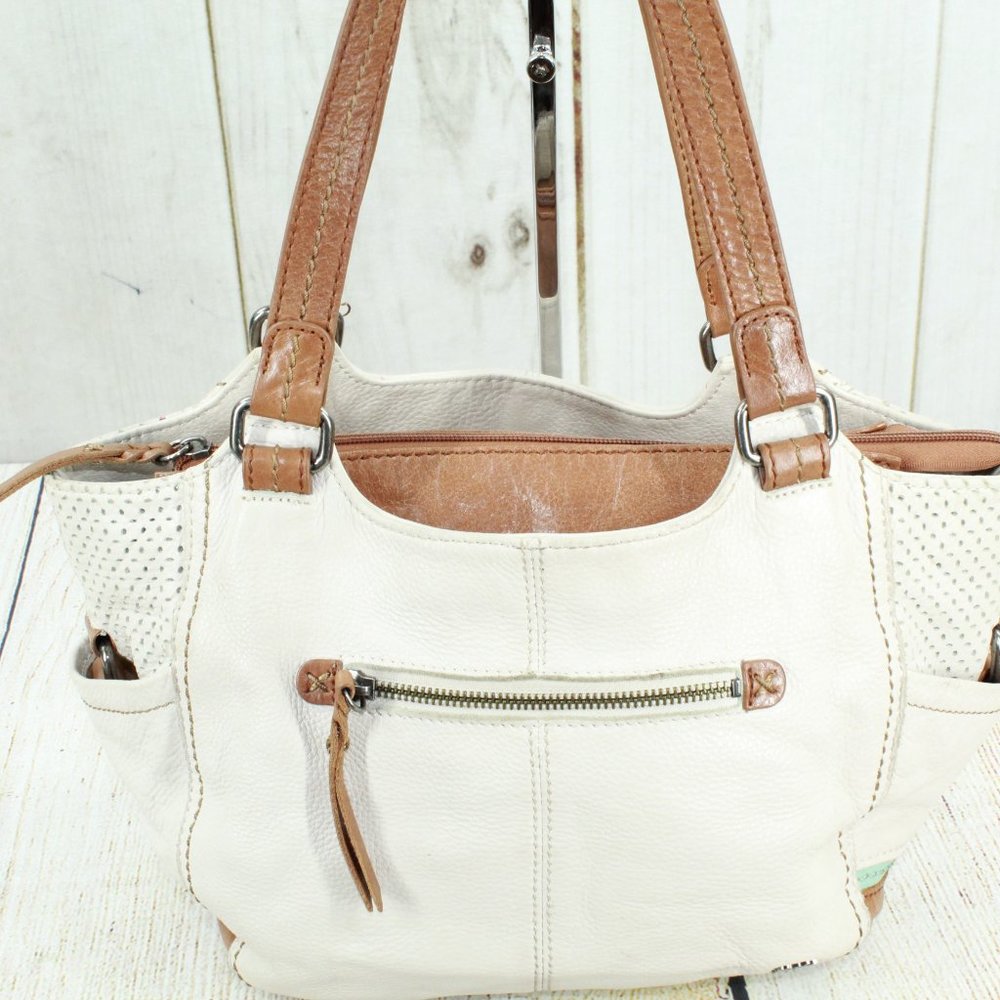 The Sak Cream Brown Leather Purse Shoulder Bag - Picture 3 of 11